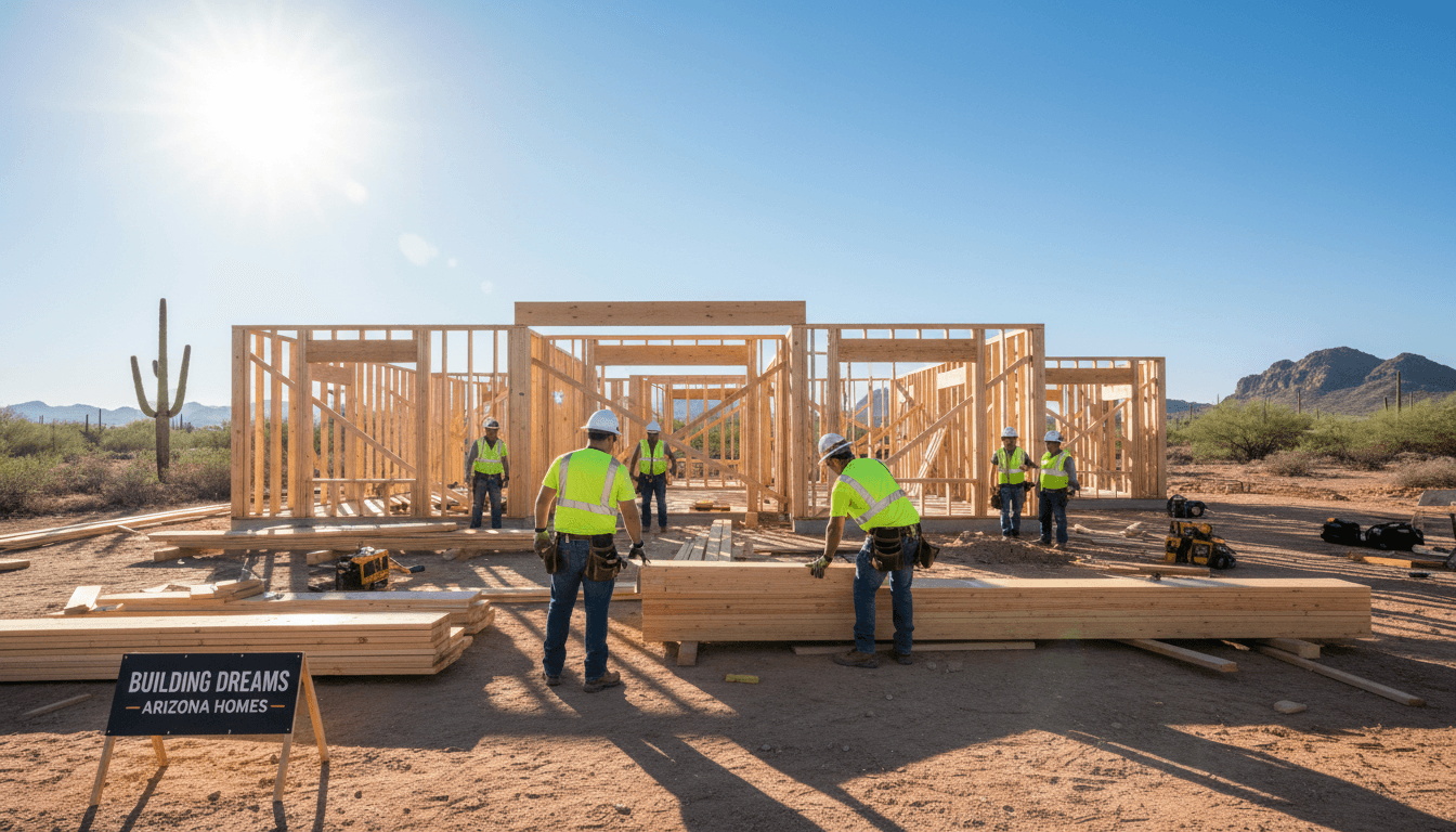 GAR Construction team working on residential framing project in Arizona